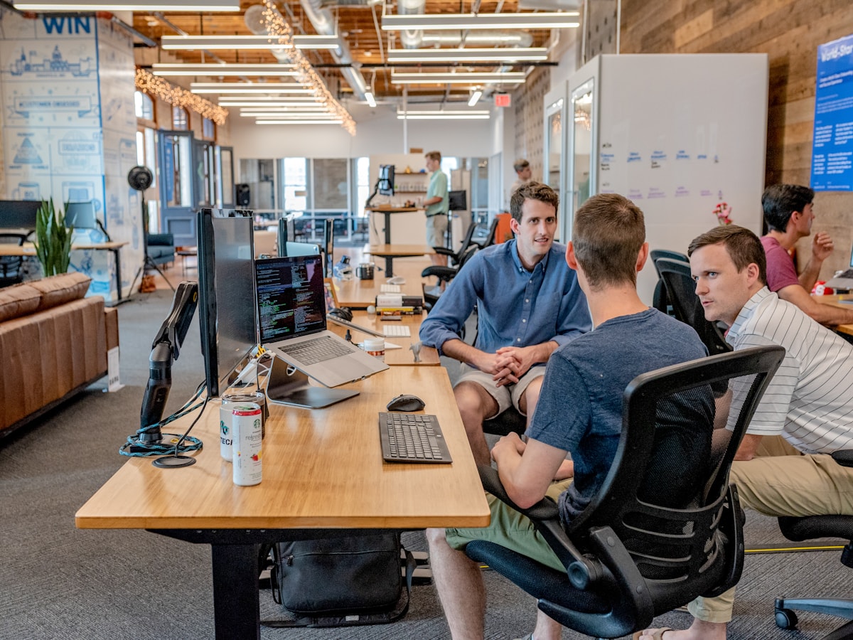 Sales team discussing a customer opportunity